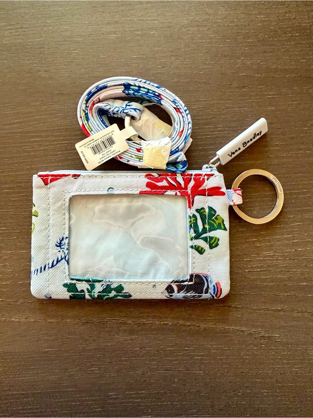 Title: Vera Bradley Anchors Aweigh Lighten Up Lanyard Zip ID Set NWT Retired - Picture 2 of 5